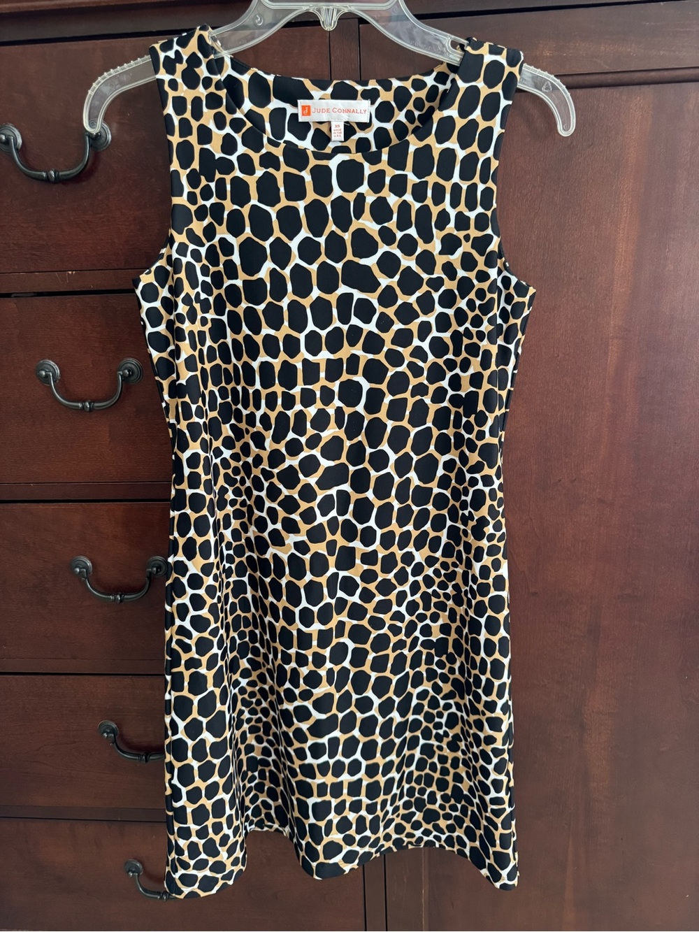 Jude Connally Beth Dress in Giraffe Print EUC